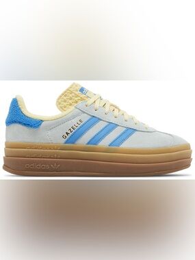 adidas Suede Platform Sneaker Blue and Yellow